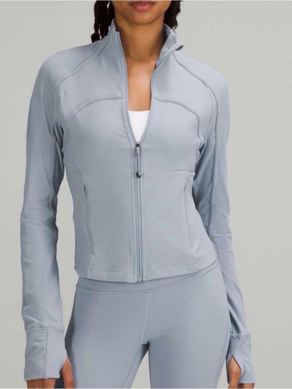 Light Gray Women's Zip-Front Active Jacket
